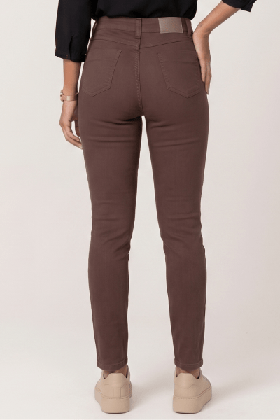 Calça De Sarja Marrom Skinny F2509MR