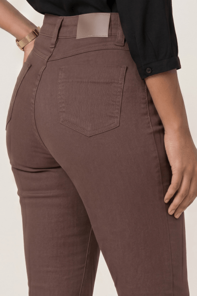 Calça De Sarja Marrom Skinny F2509MR