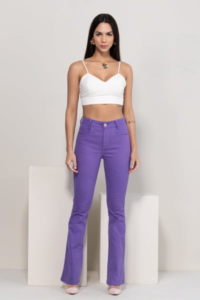Calça Feminina Flare Roxa F2897RO