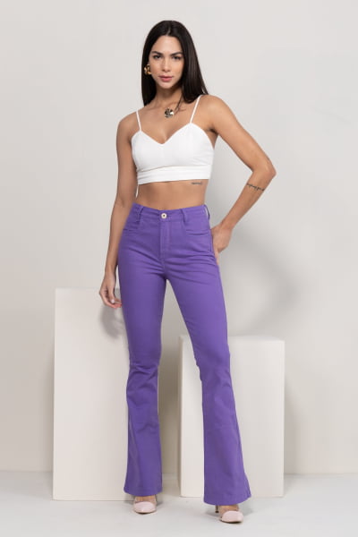 Calça Feminina Flare Roxa F2897RO