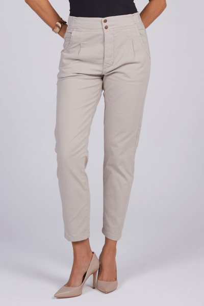 Calça Feminina Mom Com Elástico Areia F2024020AR