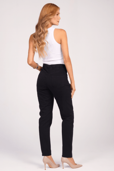 Calça Mom Preta com Elástico F2024020PT