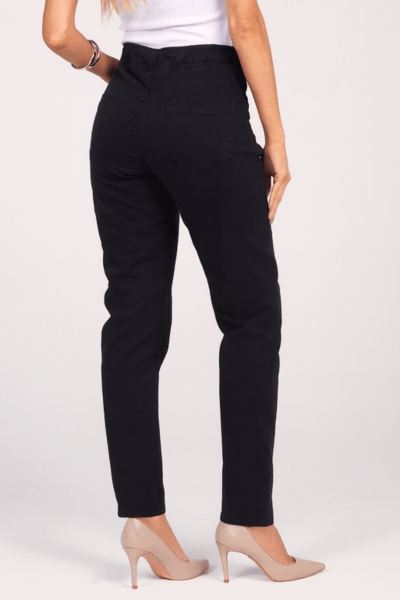 Calça Mom Preta com Elástico F2024020PT