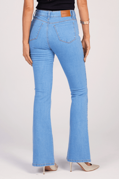 Calça Flare Jeans Azul Claro F25017