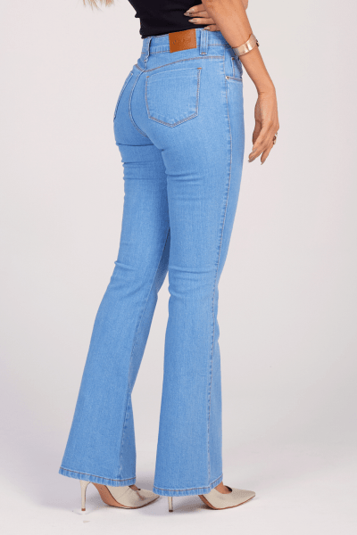 Calça Flare Jeans Azul Claro F25017