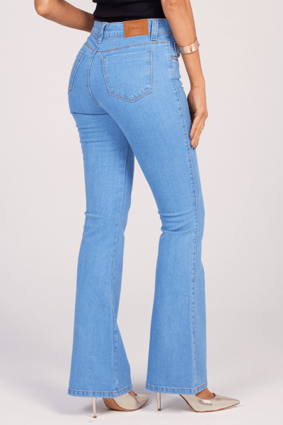 Calça Flare Jeans Azul Claro F25017