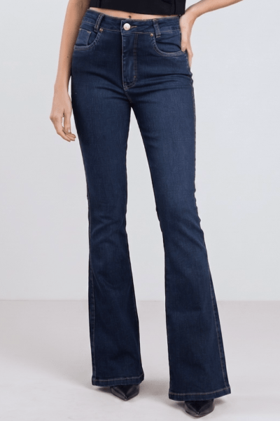 Calça Flare Jeans Azul Escuro F2023163