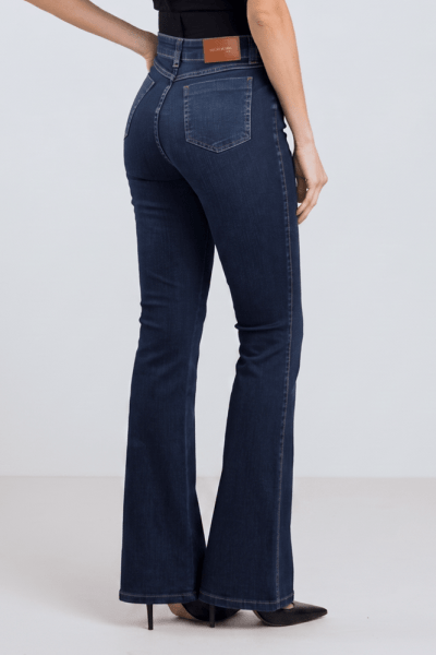 Calça Flare Jeans Azul Escuro F2023163