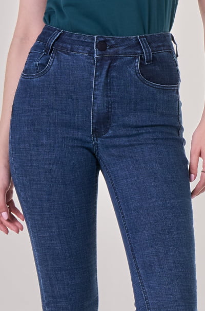 Calça Flare Jeans Azul Escuro F24040