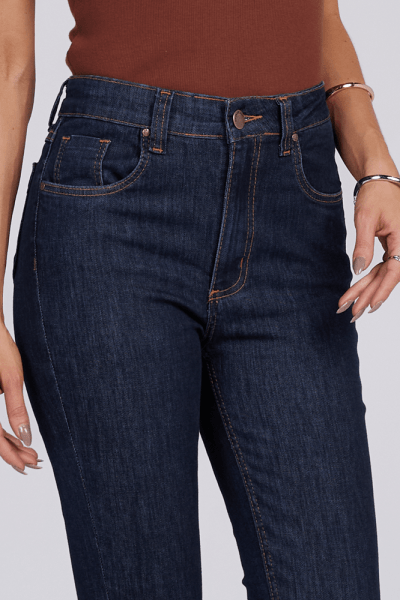 Calça Flare Jeans Azul Escuro F25012