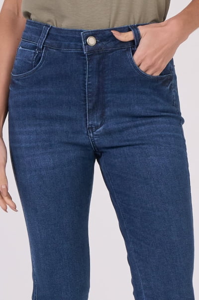 Calça Flare Jeans Azul Médio F24088