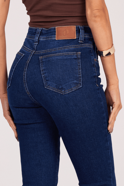 Calça Flare Jeans Azul Médio F25028