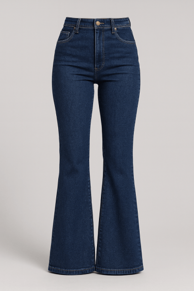 Calça Flare Jeans Azul Médio F25028