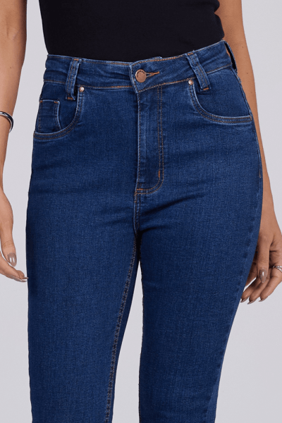 Calça Flare Jeans Azul Médio F25029