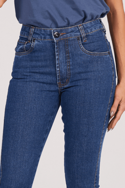 Calça Flare Jeans Azul Médio F25037