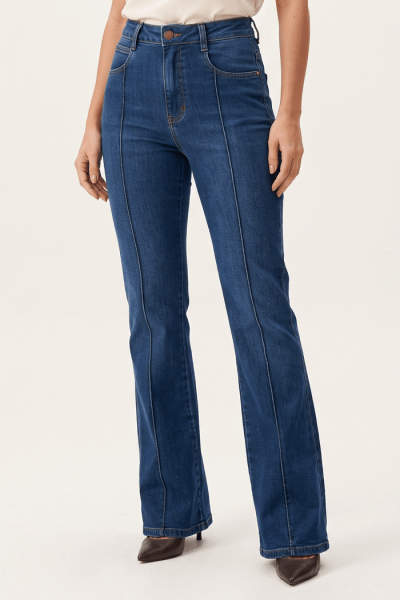 Calça Flare Jeans Azul Médio F26212