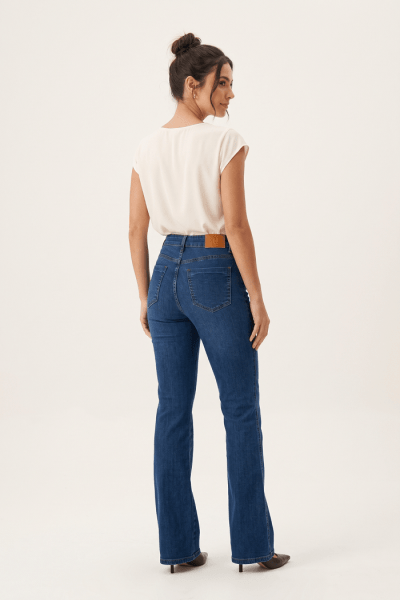 Calça Flare Jeans Azul Médio F26212