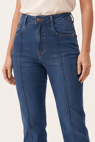Calça Flare Jeans Azul Médio F26212