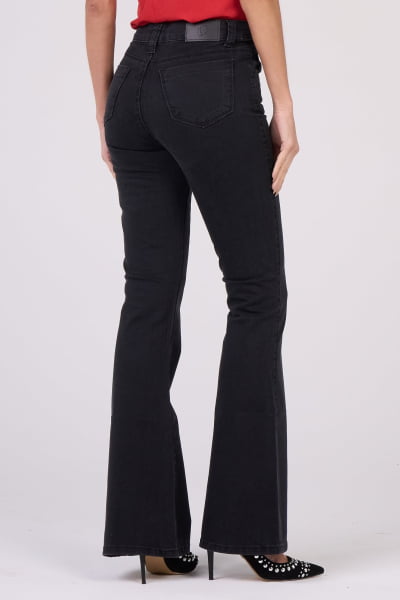 Calça Flare Jeans Black Estonada F24099