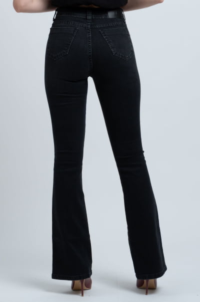 Calça Flare Jeans Black Estonada F24027