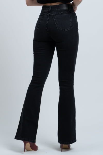 Calça Flare Jeans Black Estonada F24027