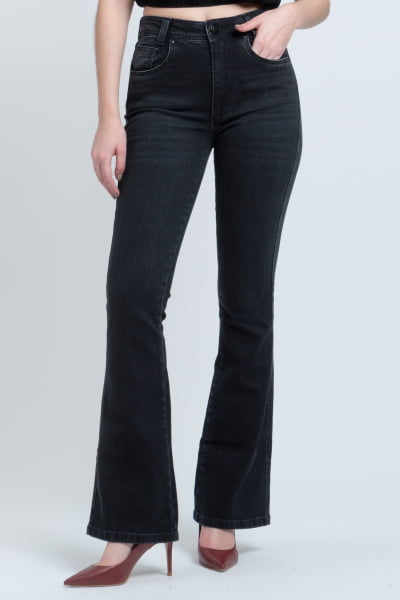 Calça Flare Jeans Black Estonada F24027