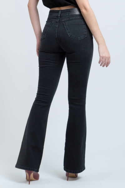 Calça Flare Jeans Black Estonada F24027