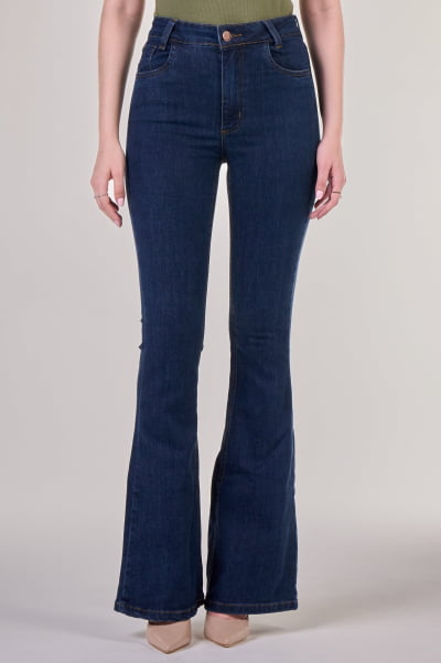 Calça Flare Jeans Escura F24074