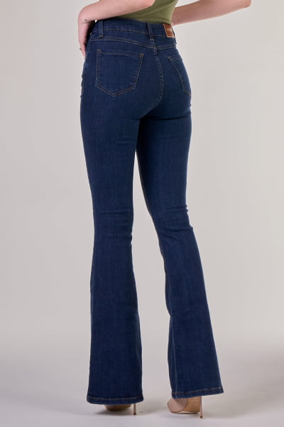 Calça Flare Jeans Escura F24074