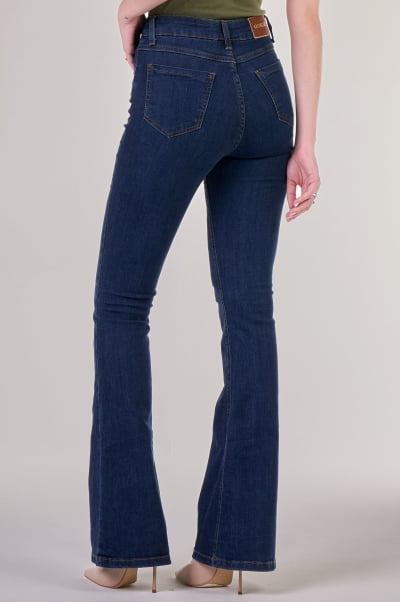 Calça Flare Jeans Escura F24074