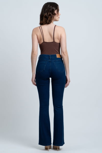 Calça Flare Jeans Escuro F24046