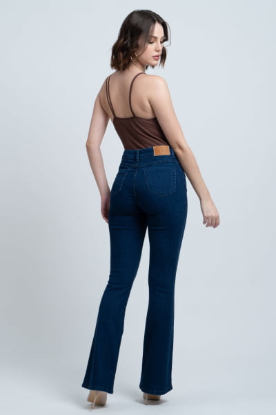 Calça Flare Jeans Escuro F24046