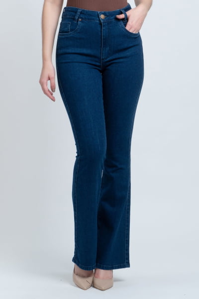 Calça Flare Jeans Escuro F24046