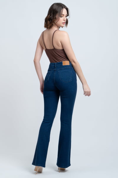 Calça Flare Jeans Escuro F24046