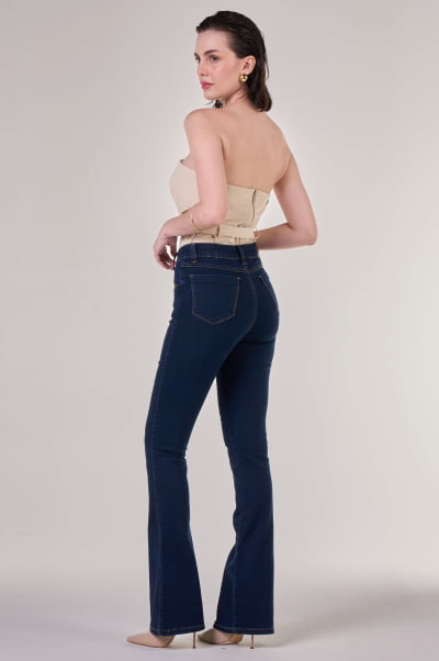 Calça Flare Jeans Escuro F24050