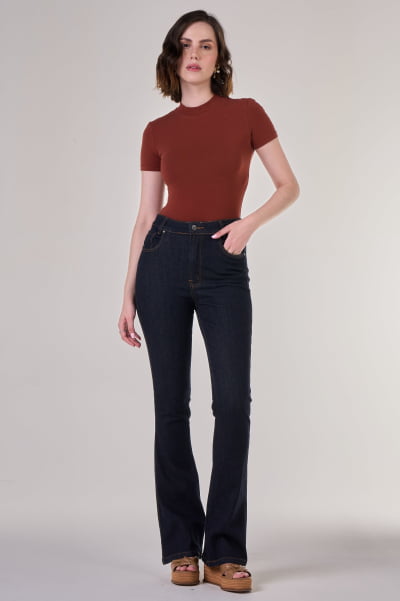 Calça Flare Jeans Escuro F24053