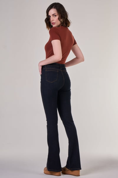 Calça Flare Jeans Escuro F24053