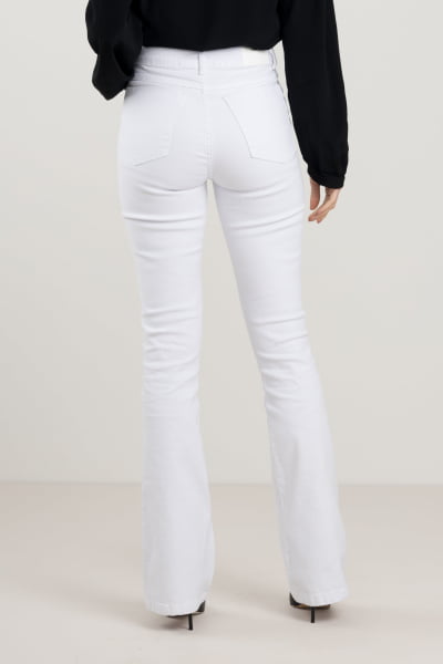 Calça Flare Jeans Feminina Branca F2023154BR