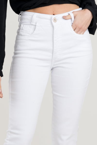 Calça Flare Jeans Feminina Branca F2023154BR