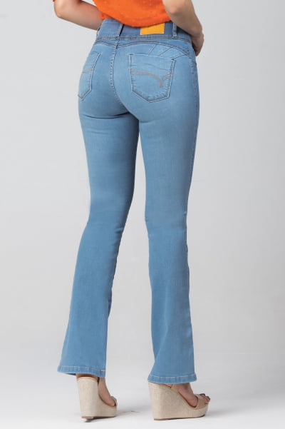Calça Flare Jeans Feminina Levanta Bumbum F2021786