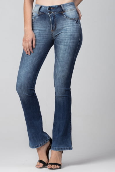 Calça Flare Jeans Feminina Levanta Bumbum F2021787