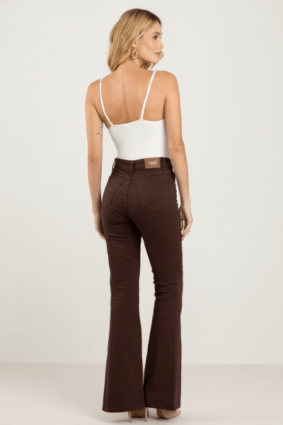 Calça Flare Marrom