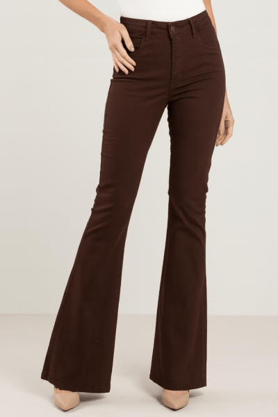 Calça Flare Marrom Feminina F2507-MARROM