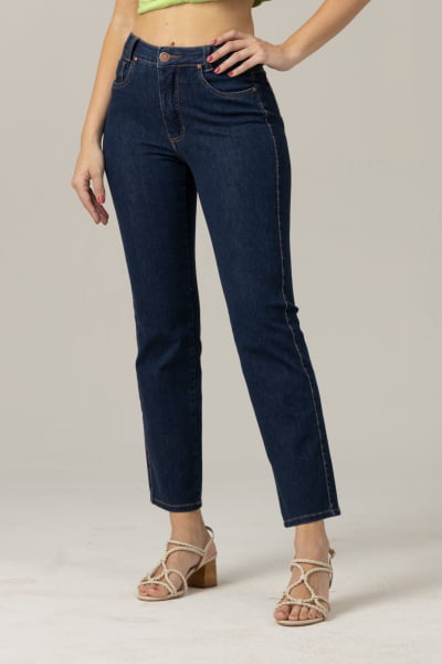Calça Jeans Capri Reta Escura F2023085