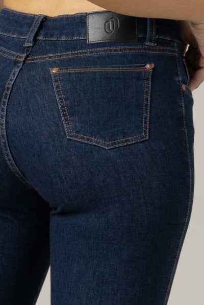 Calça Jeans Capri Reta Escura F2023085