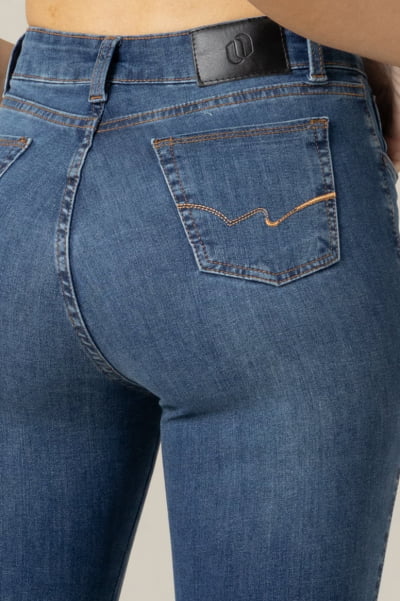 Calça Jeans Feminina Azul Médio F2023093