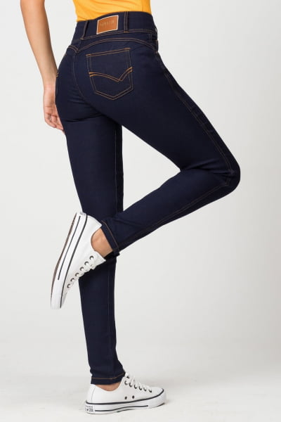 Calça Jeans Skinny Feminina Escura 