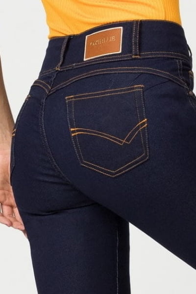 Calça Jeans Skinny Feminina Escura F2022069