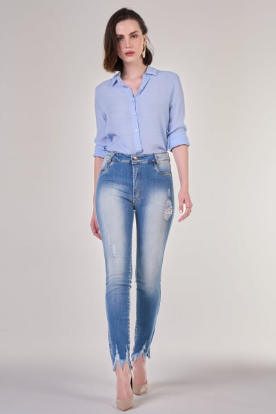 Calça Jeans Feminina Skinny F2021763