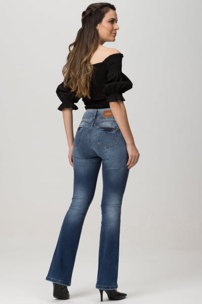 Calça Jeans Flare Feminina Levanta Bumbum F2021812